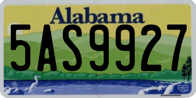 AL license plate 5AS9927