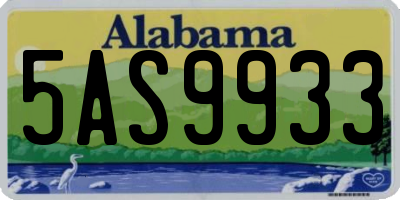 AL license plate 5AS9933
