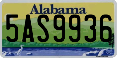 AL license plate 5AS9936