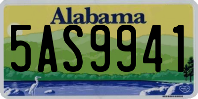 AL license plate 5AS9941
