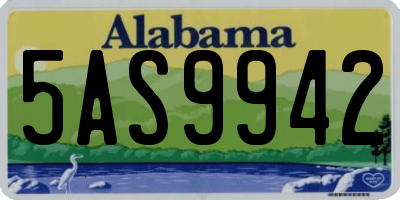 AL license plate 5AS9942