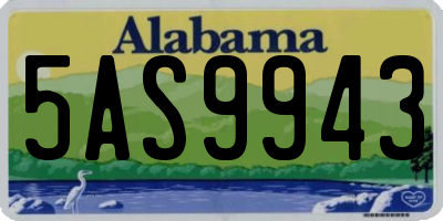AL license plate 5AS9943