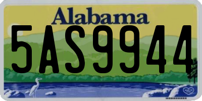 AL license plate 5AS9944