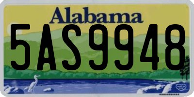 AL license plate 5AS9948