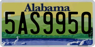 AL license plate 5AS9950