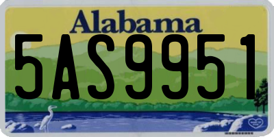 AL license plate 5AS9951
