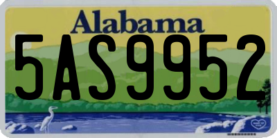 AL license plate 5AS9952