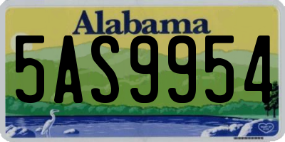 AL license plate 5AS9954