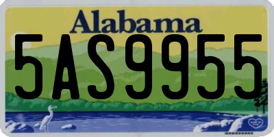 AL license plate 5AS9955
