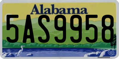 AL license plate 5AS9958