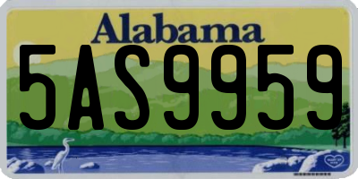 AL license plate 5AS9959