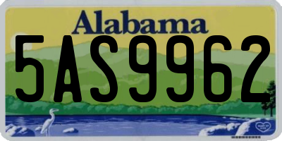 AL license plate 5AS9962