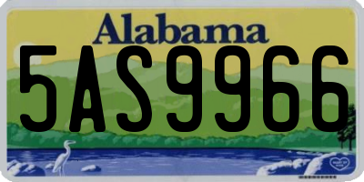 AL license plate 5AS9966