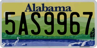 AL license plate 5AS9967