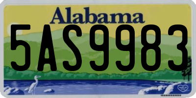 AL license plate 5AS9983