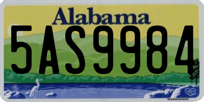 AL license plate 5AS9984