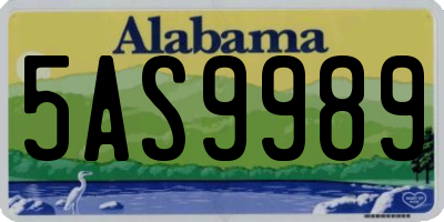 AL license plate 5AS9989