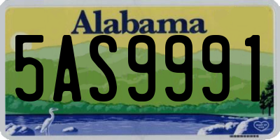 AL license plate 5AS9991