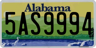 AL license plate 5AS9994