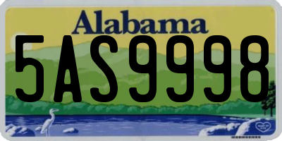 AL license plate 5AS9998