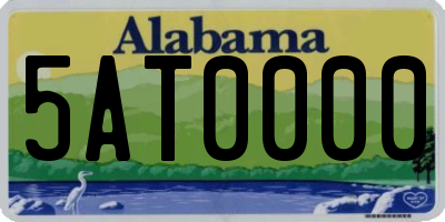 AL license plate 5AT0000