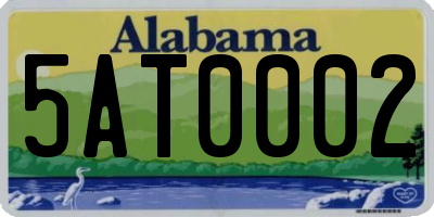 AL license plate 5AT0002