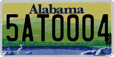 AL license plate 5AT0004