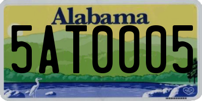 AL license plate 5AT0005