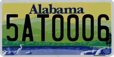 AL license plate 5AT0006