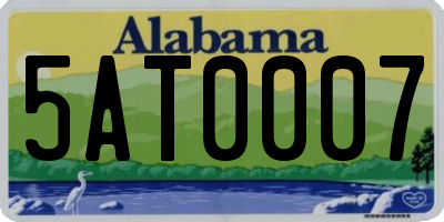 AL license plate 5AT0007