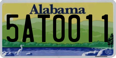 AL license plate 5AT0011