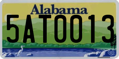 AL license plate 5AT0013