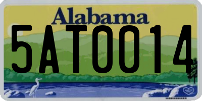 AL license plate 5AT0014