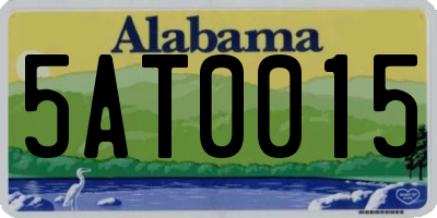 AL license plate 5AT0015