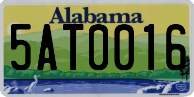 AL license plate 5AT0016