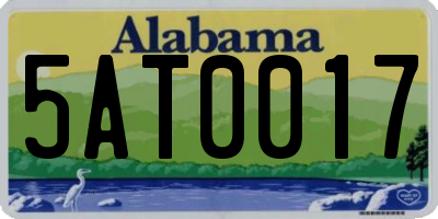 AL license plate 5AT0017