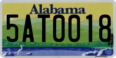 AL license plate 5AT0018