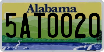 AL license plate 5AT0020