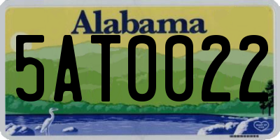 AL license plate 5AT0022