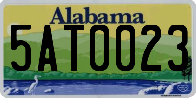 AL license plate 5AT0023