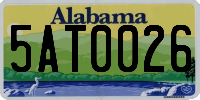 AL license plate 5AT0026