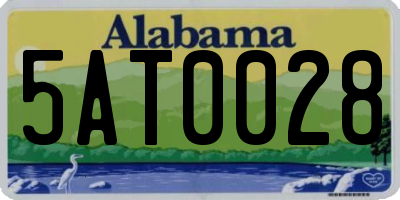 AL license plate 5AT0028