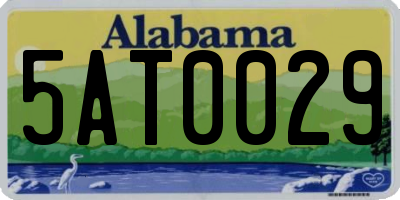 AL license plate 5AT0029