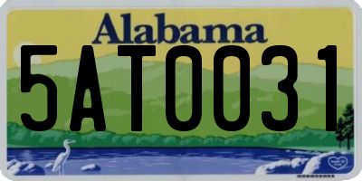 AL license plate 5AT0031