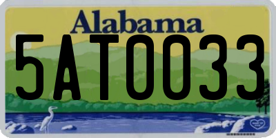 AL license plate 5AT0033
