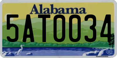AL license plate 5AT0034
