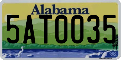 AL license plate 5AT0035