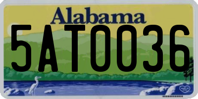AL license plate 5AT0036