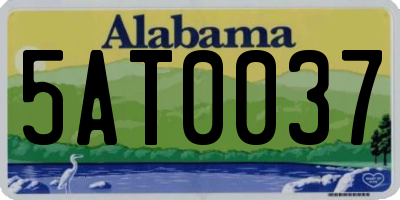 AL license plate 5AT0037