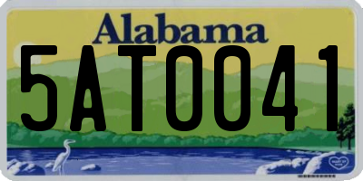 AL license plate 5AT0041
